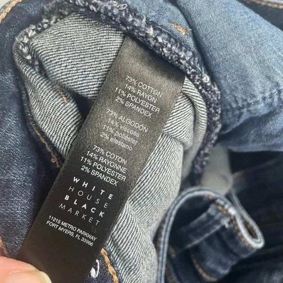 White House Black Market Jeans | The Slim Ankle Raw Hem Size 4 EUC 0134 - Picture 10 of 10